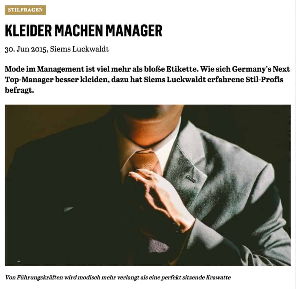 Kleider machen Manager (für CAPITAL.de)