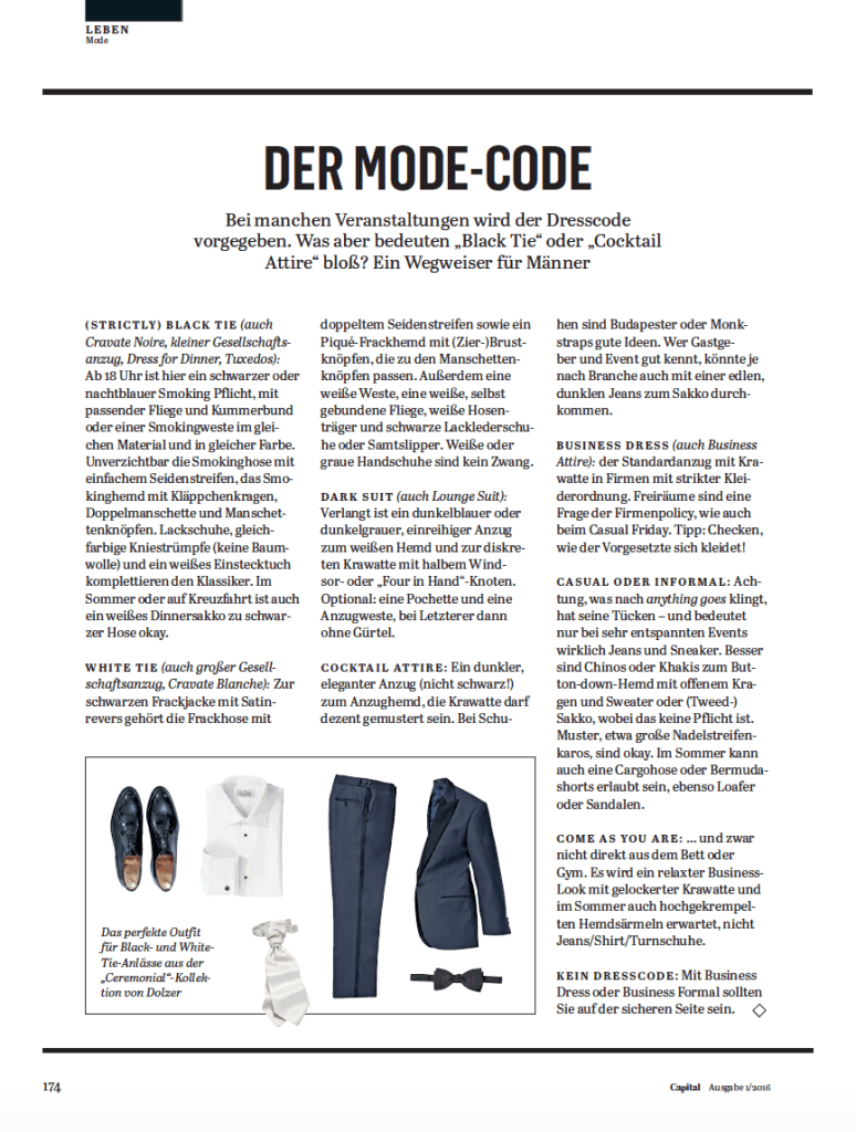 Der Mode-Code (für Capital)