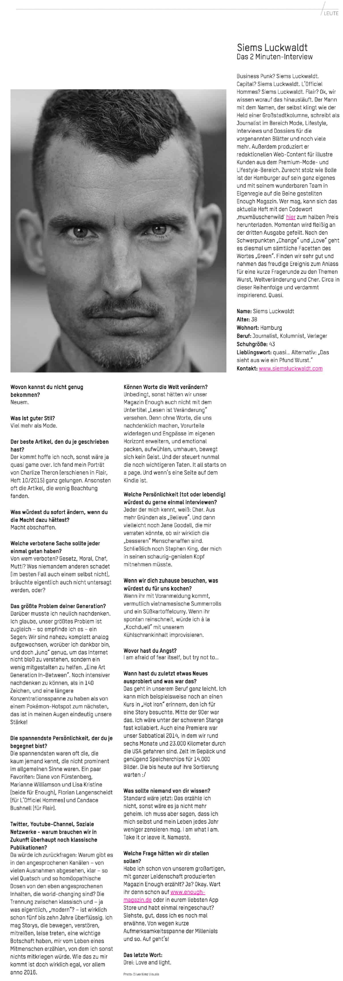 Me in the News: Interview mit dem Muxmäuschen Magazin