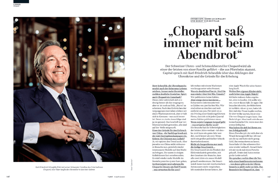 Interview: Karl-Friedrich Scheufele, Chopard (für Capital)