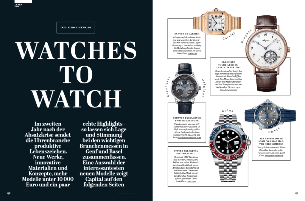 Watches to Watch (für Capital)