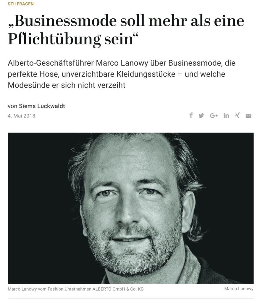 Was Mann trägt: Marco Lanowy, Alberto (für Capital.de) 