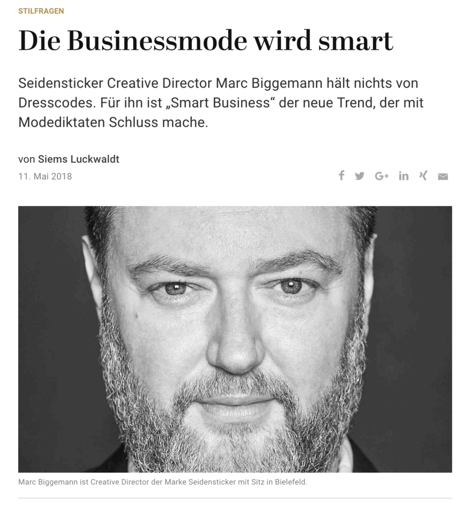 Was Mann trägt: Marc Biggemann, Seidensticker (für Capital.de)