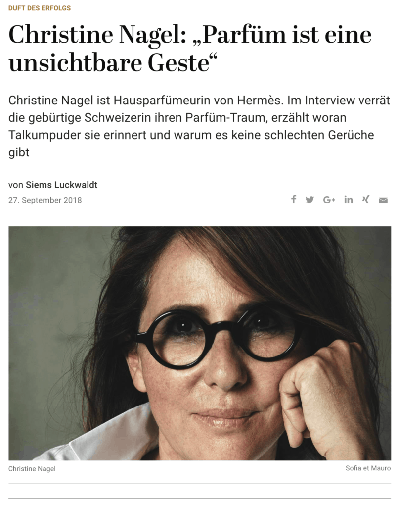 Duft des Erfolgs: Christine Nagel, Hermès