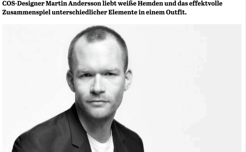 Was Mann trägt: Martin Andersson, COS (für Capital.de)