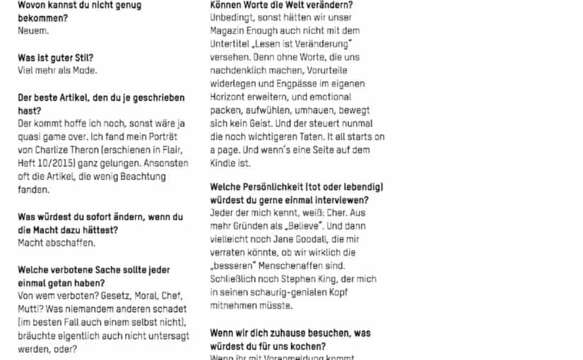 Me in the News: Interview mit dem Muxmäuschen Magazin