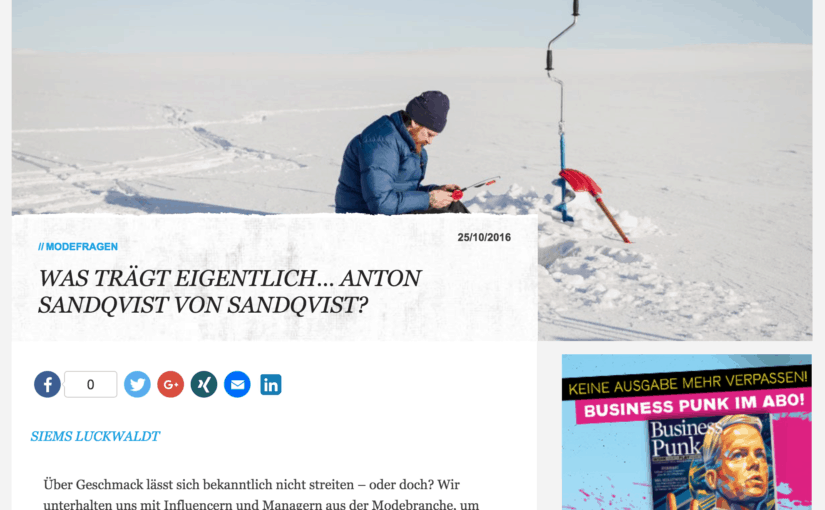 Was trägt eigentlich Anton Sandqvist? (für Business-Punk.com)