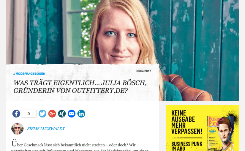 Was trägt eigentlich Julia Bösch, Outfittery (für Business-Punk.com)