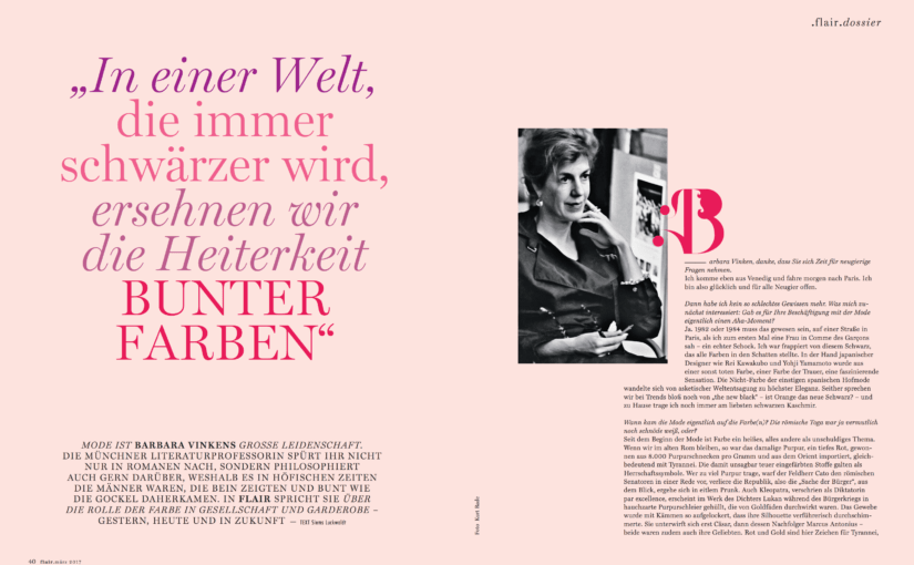 Interview: Prof. Barbara Vinken (für Flair)