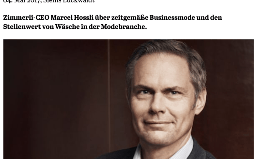 Was Mann trägt: Marcel Hossli, Zimmerli (für Capital.de)
