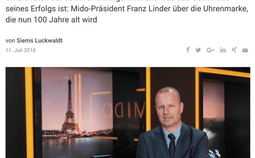 Interview: Franz Linder, Mido (für Capital.de)