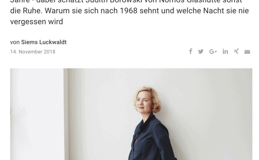 Zeitfragen: Judith Borowski, Nomos (Capital.de)