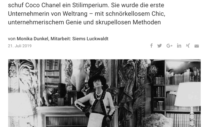 Revolutionäre der Wirtschaft: Coco Chanel (für Capital)