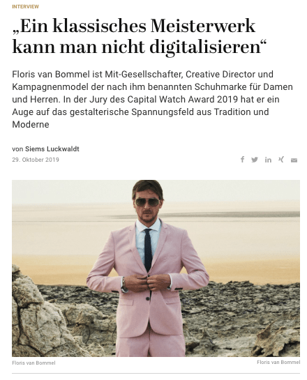 Capital Watch Award 2019: Meet the Jury – Floris van Bommel (für Capital.de)