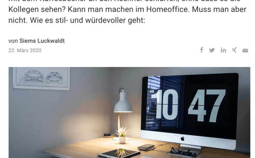Homeoffice mit Stil (für Capital.de)