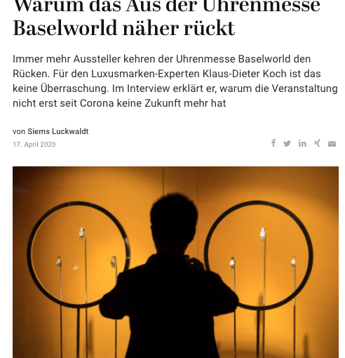 Baselworld vor dem Aus (für Capital.de)
