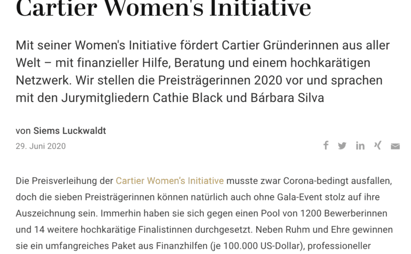 Cartier Women’s Initiative: Cathie Black und Bárbara Silva (für Capital.de)