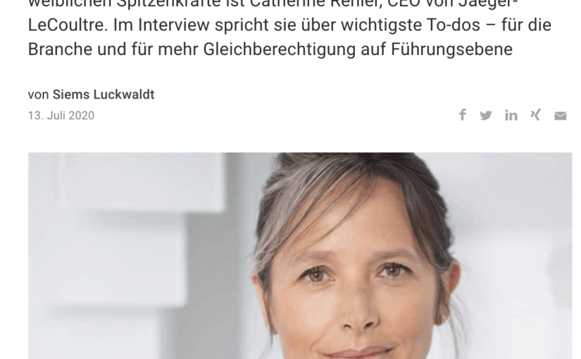 Interview: Catherine Rénier, Jaeger-LeCoultre (für Capital.de)