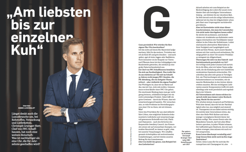 Interview: Christoph Grainger-Herr, IWC (für Capital)