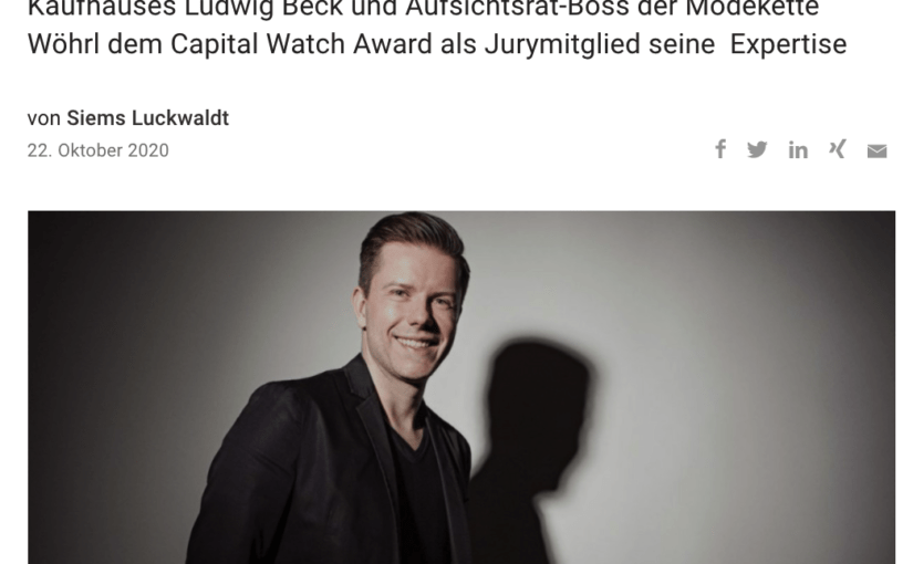 Capital Watch Award 2020: Meet the Jury – Christian Greiner, Ludwig Beck (für Capital.de)
