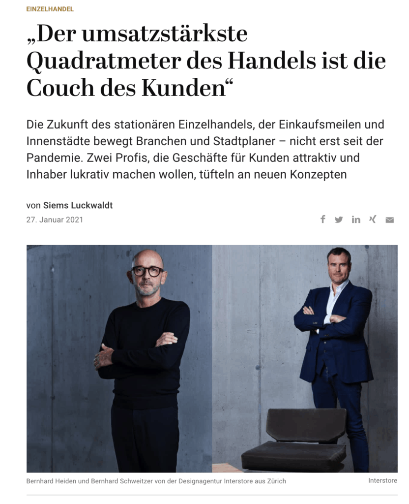 Interview: Bernhard Heiden & Bernhard Schweitzer, Interstore (für Capital.de)