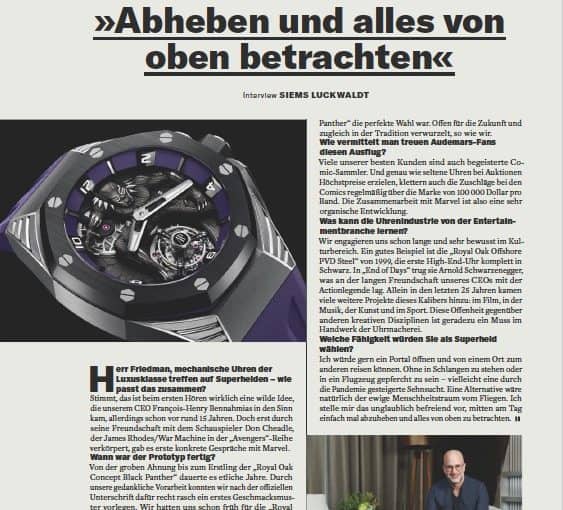 Interview: Audemars Piguet x Marvel (für Business Punk)