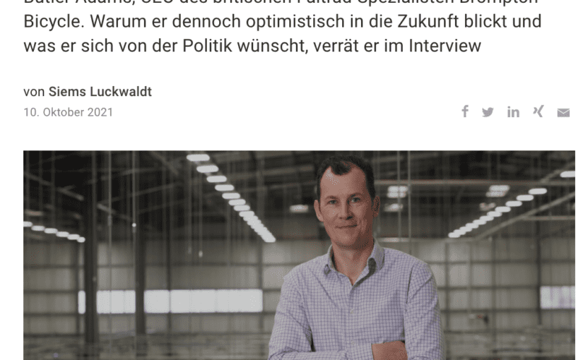 Interview: Will Butler-Adams, Brompton Bicycle (für Capital.de)