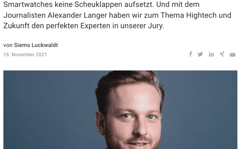 Capital Watch Award 2021: Meet the Jury – Alexander Langer, Business Punk (für Capital.de)