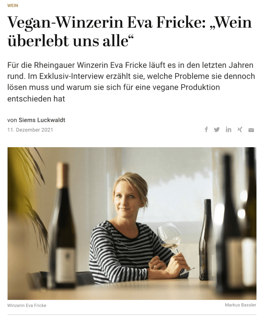 Interview: Winzerin Eva Fricke (für Capital.)
