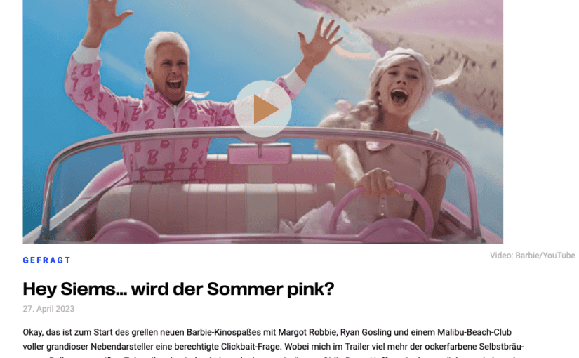 Hey Siems… wird der Sommer pink? (für profashionals)