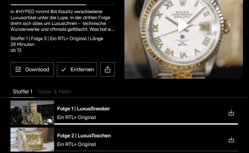 #Hyped: TV-Doku über Luxusuhren (für RTL+)