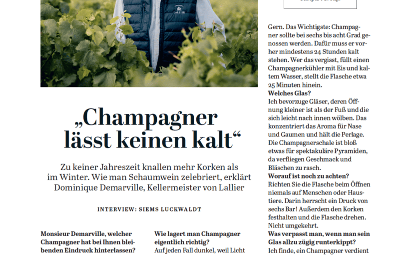 Interview: Dominique Demarville, Lallier Champagner (für Capital)