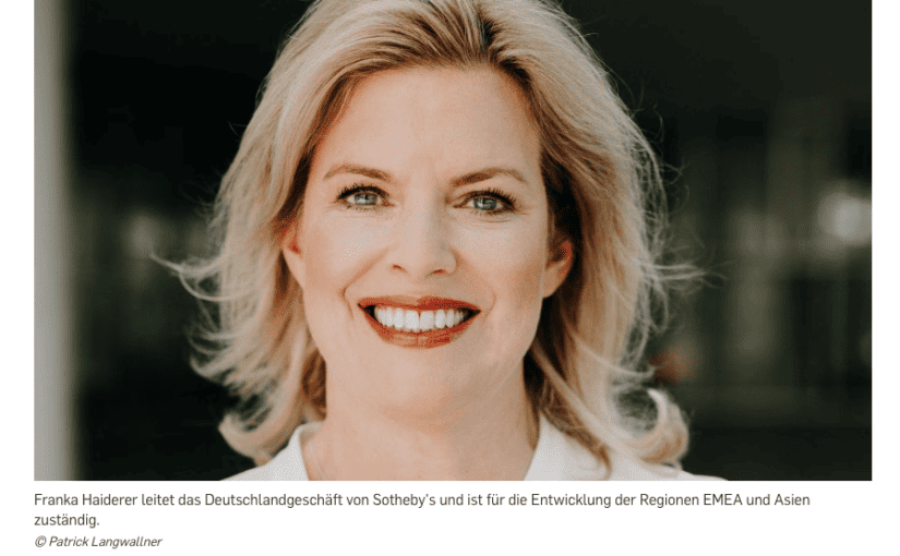 Capital Watch Award 2023: Meet the Jury – Franka Haiderer, Sotheby’s (für Capital.de)