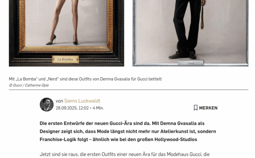 Demna-Debüt bei Gucci (für Capital.de)