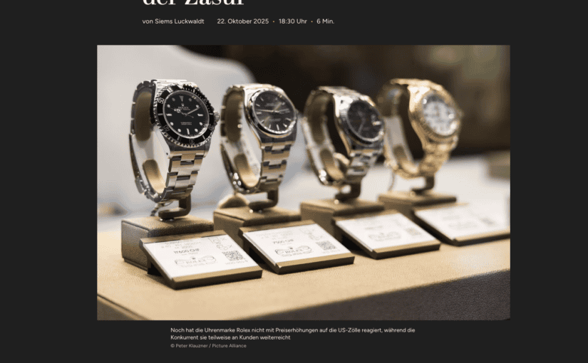 US-Zölle auf Uhren, Juwelier-Sterben (für Capital.de)