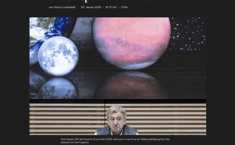 Gewinneinbruch bei Swatch Group (für Capital.de)