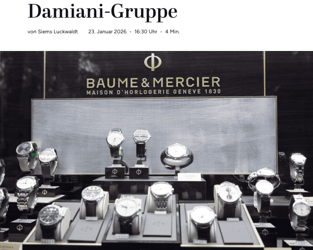 Richemont verkauft Baume & Mercier an Damiani (für Capital.de)