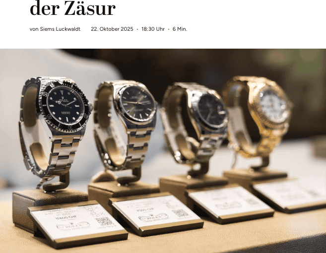 US-Zölle auf Uhren, Juwelier-Sterben (für Capital.de)
